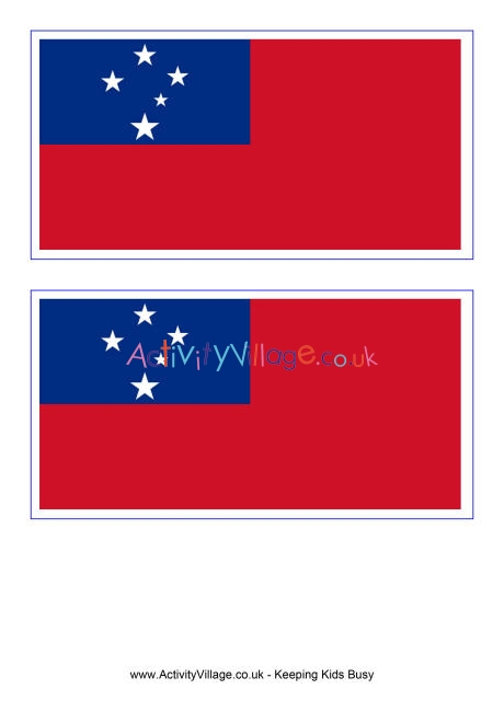 Samoa flag printable