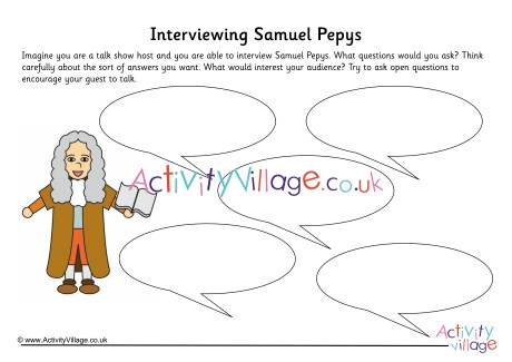 Samuel Pepys Interview Worksheet