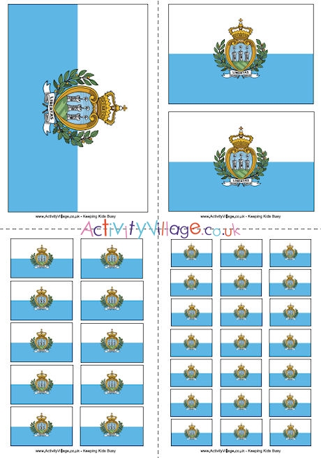 San Marino Flag Printable