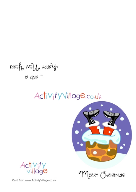 Santa chimney card