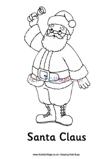 Santa Claus colouring page