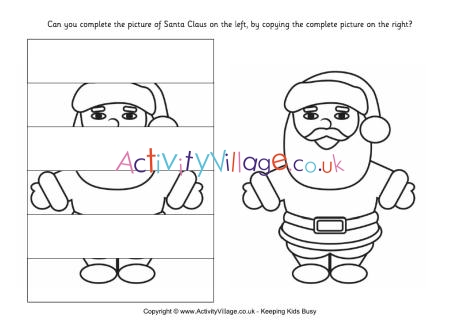 Complete the picture of Santa Claus puzzle