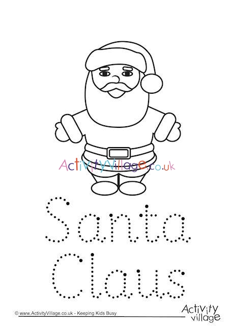 Santa Claus Word Tracing