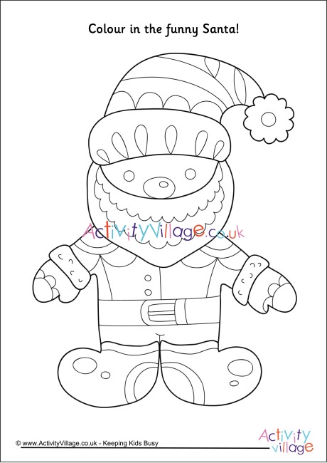 Santa colouring page