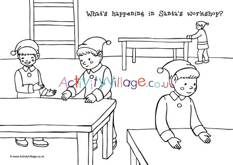 Santa's Workshop Doodle Page
