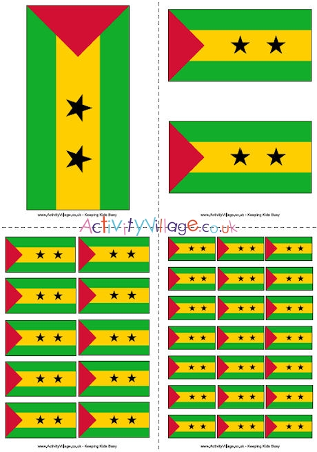 Sao Tome and Principe Flag Printable