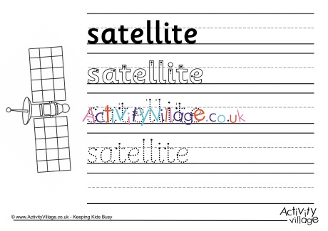 Satellite handwriting worksheet