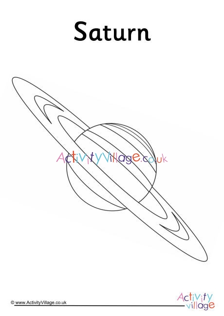 Saturn Colouring Page