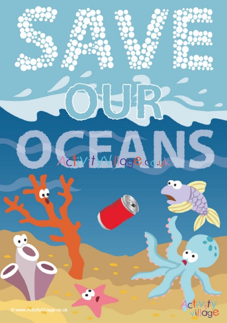 Save our oceans poster