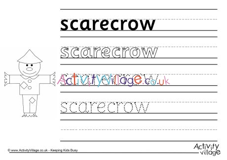 Scarecrow Handwriting Worksheet