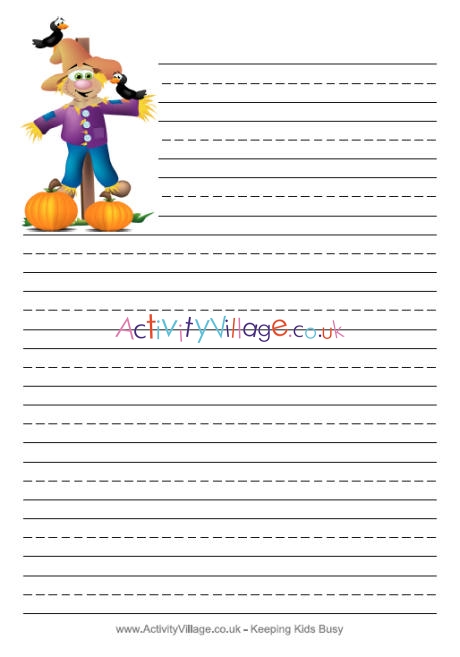 Scarecrow writing paper