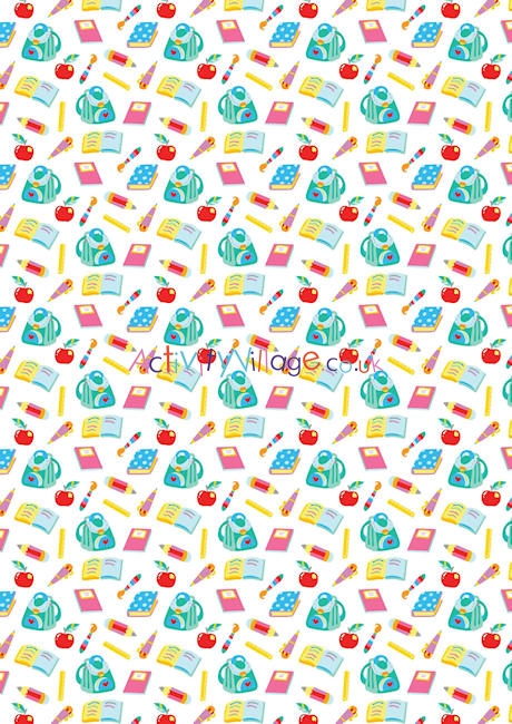 School bags scrapbook paper