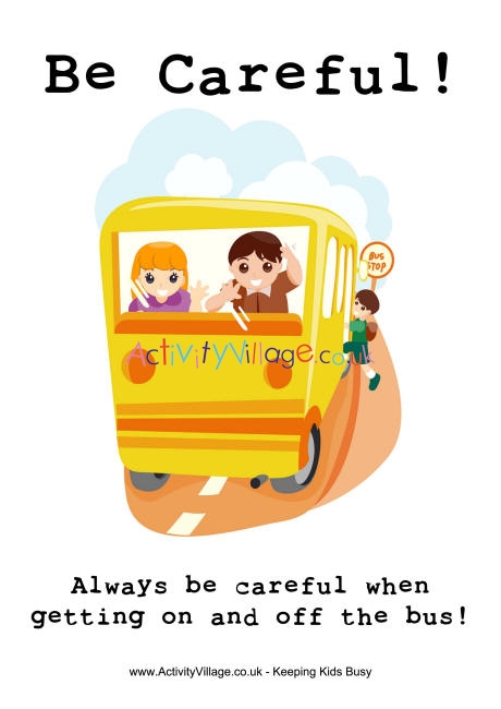 School bus safety poster