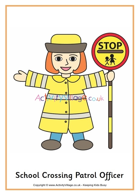 School crossing patrol officer poster