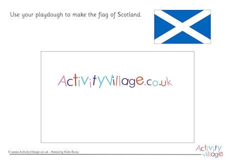 Scotland Flag Playdough Mat