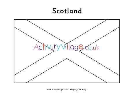 Scottish flag colouring page