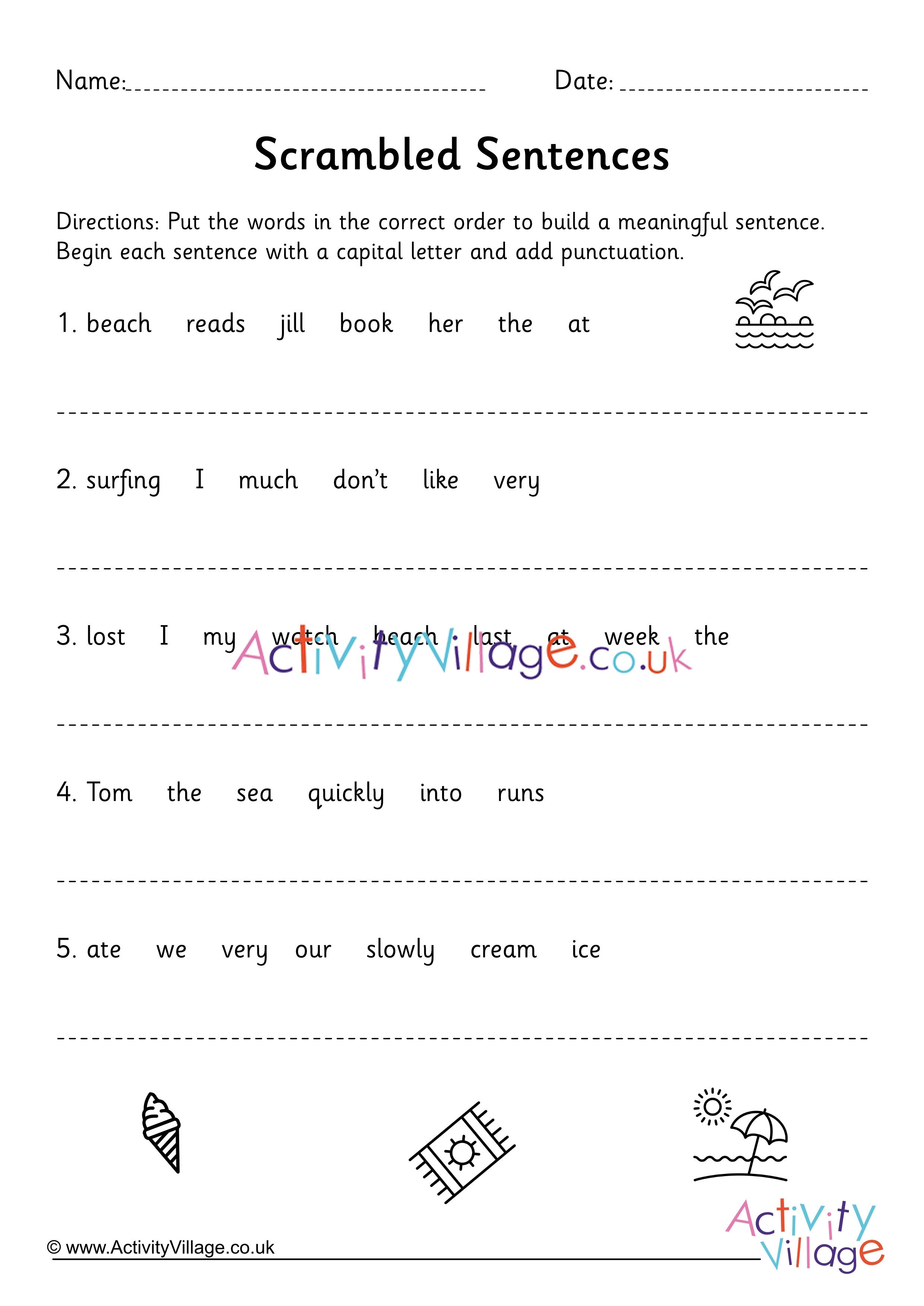 kindergarten-scrambled-sentences-worksheets