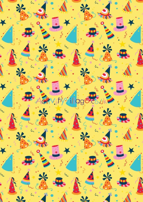 Scrapbook paper party hats