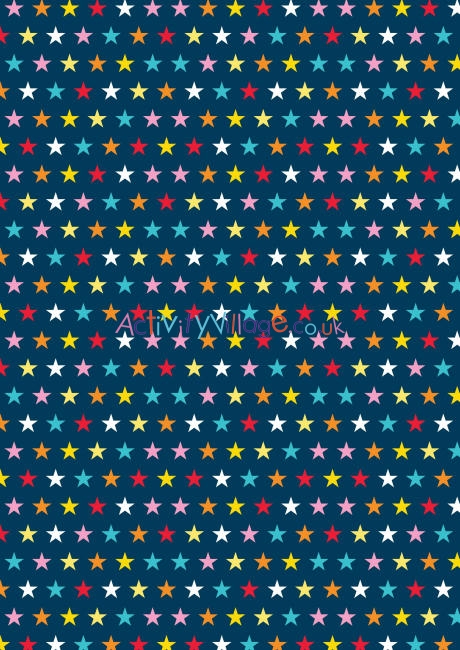 Scrapbook paper - stars on blue