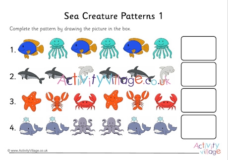 Sea creature patterns 1