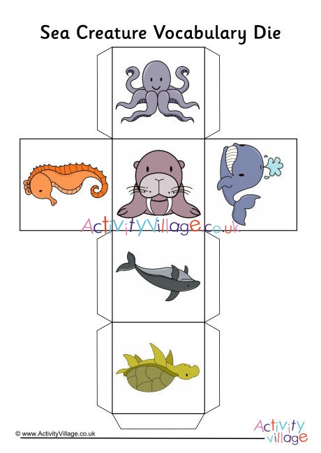 Sea Creature Vocabulary Die 2