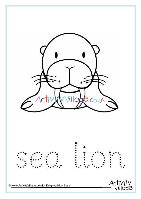 Sea Lion Word Tracing