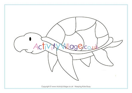 Sea Turtle Colouring Page