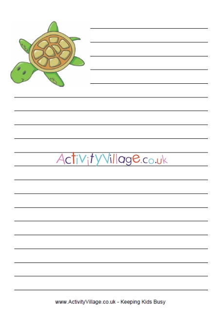 Sea Turtle writing paper