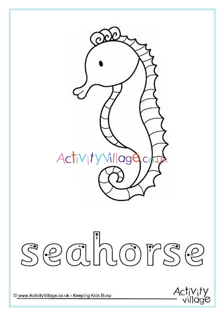 Seahorse Finger Tracing