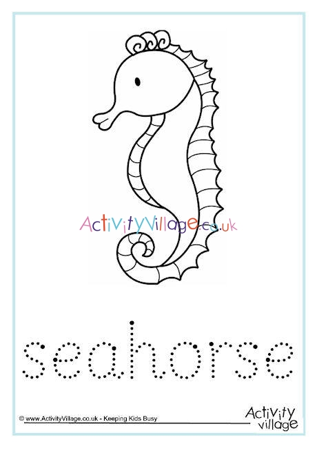 Seahorse Word Tracing