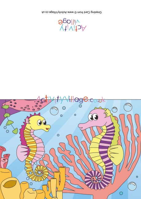 Seahorses Scene Card