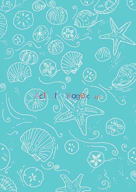 Seashell scrapbook paper