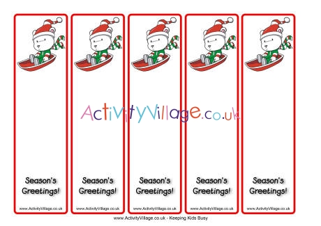 Seasons greetings bookmarks