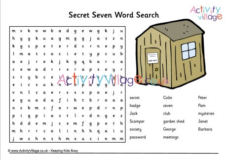 Secret Seven word search