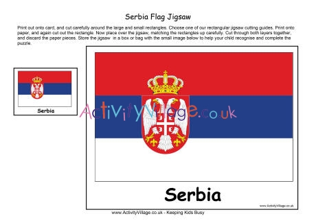 Serbia flag jigsaw