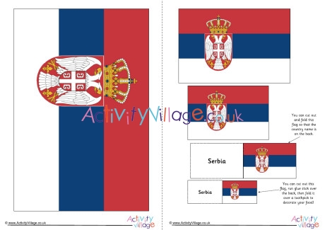 Serbia Flag Printable