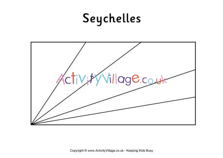 Seychelles flag colouring page