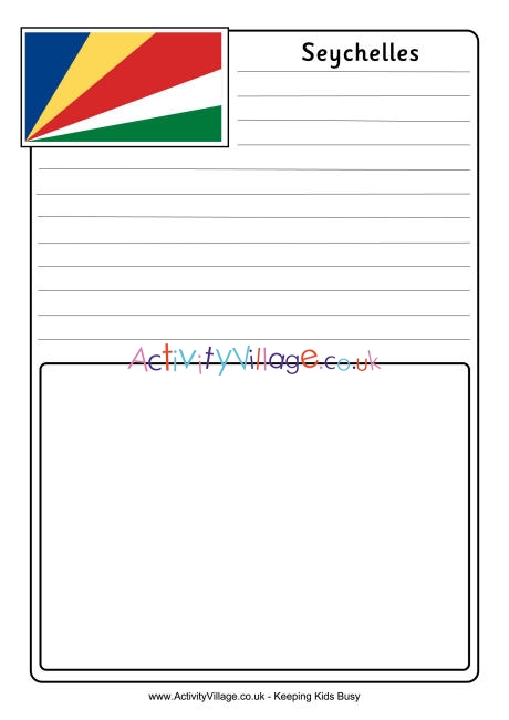 Seychelles notebooking page