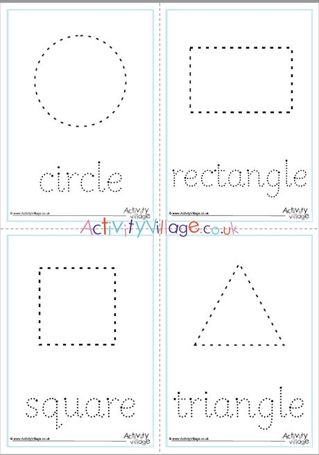 Shape Word Tracing - First 4 Shapes