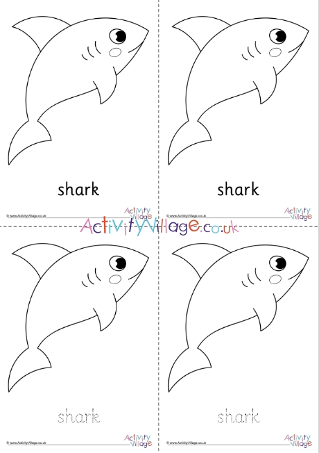 Shark colouring page 2