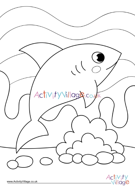 Shark Colouring Page 3