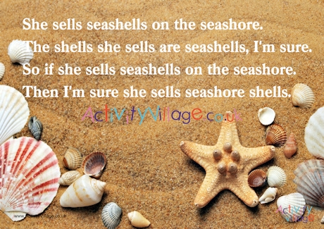 She sells seashells poster