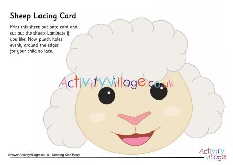 Sheep lacing card 2