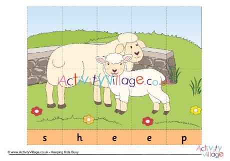 Sheep word jigsaw