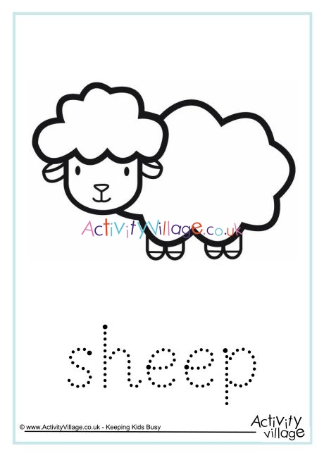 Sheep word tracing