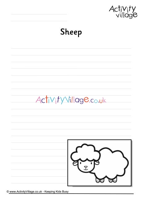 Sheep writing page