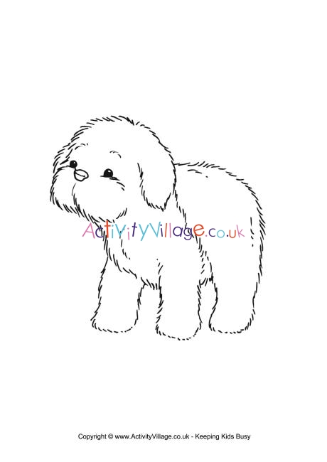 Puppy colouring page