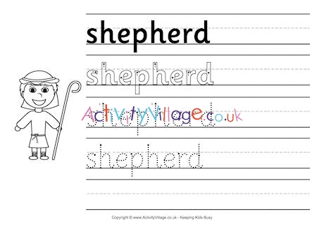 Shepherd handwriting worksheet