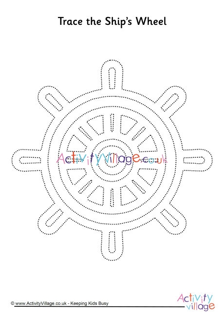 Ship's wheel tracing page