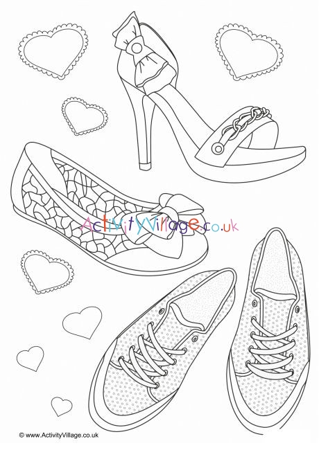 Shoes Colouring Page